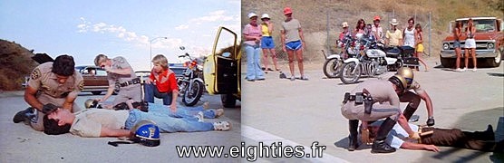 ANNEES 80, 80's, eighties, 70, 70's, ponch, chips, série, feuilleton, Larry wilcox, erik estrada, flics, police, nostalgie, souvenirs, trentenaires, los angeles